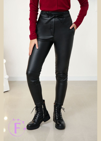Теплые штаны из экокожи на меху Fashion Girl (301474214)