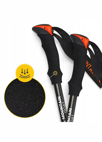 Трекінгові палиці Pro+ 43-130 см Black/Orange () Mountain Goat P-5907739318251 (275654268)