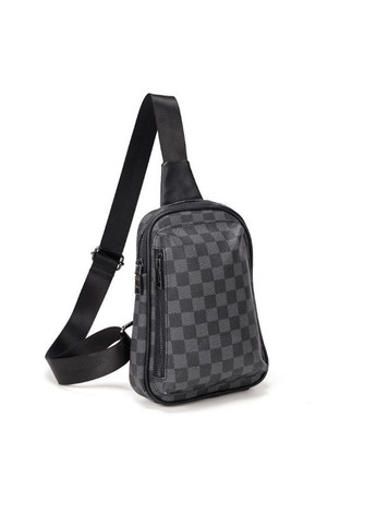 Чоловіча сумка на груди екошкіра чорна ProDobro (363221514)