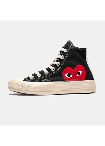 Кеди жіночі Converse Chuck Taylor All Star 70 Hi Comme des Garcons PLAY Black A08791C Конверс No Brand білі демісезони (366337393)