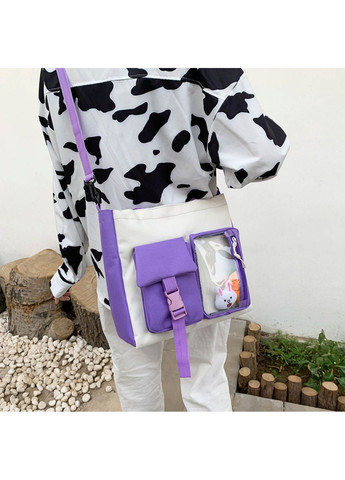 Школьный набор 4 в 1 рюкзак, сумка-шопер, пенал, сумочка-клатч через плечо 1292 Violet-White No Brand (362475031)