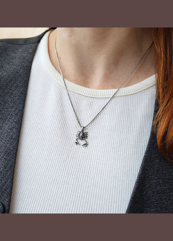 Серебряная подвеска кулон Скорпиончик серебро 925 пробы черненное 3173ч 1.40г No Brand (306742146)