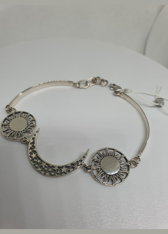Срібний браслет оберіг лунниця і два сонця 925 проба No Brand (338861791)