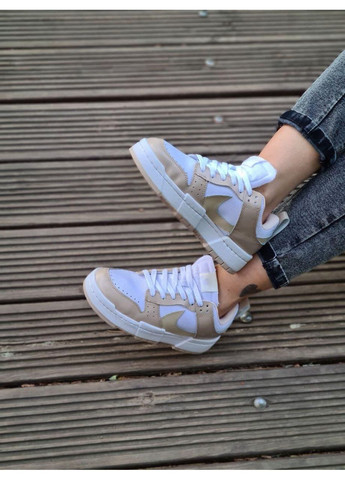 Бежевые демисезонные кроссовки мужские nike dunk disrupt beige найк сб данк No Brand