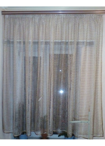 Кухонная занавеска Дина кофейный и молочка No Brand (372134018)