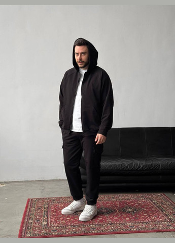 Мужской спортивный костюм Jack с кофтой на молнии черный No Brand (327845514)