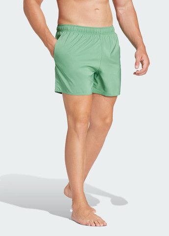 Мужские зеленые спортивные плавательные шорты solid clx short-length adidas