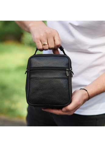 Чоловіча сумка-барсетка шкіряна чорна 32051 Tiding Bag (372792970)