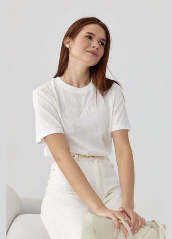 Футболка з написом Very Сhic з бісеру Lurex - (332200024)