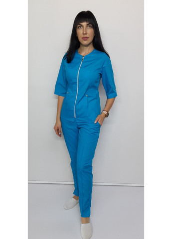 Костюм жіночий медичний Мілан-Люкс стрейч-котон три чверті рукав No Brand (361360119)