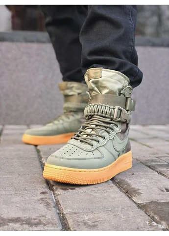 КРОССОВКИ ЖЕНСКИЕ NIKE SPECIAL FLED AIR FORCE 1 HAKI НАЙК АИР ФОРС No Brand комбинированные демисезоны (392029939)