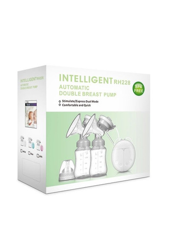 Молокоотсос двойной электрический RH228 c двухфазным сцеживанием грудного молока для вскармливания Бирюзовый No Brand (334002077)