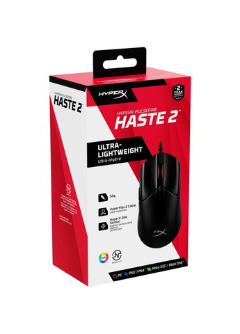 Мышь Pulsefire Haste 2 Black (6N0A7AA) HyperX (314973541)