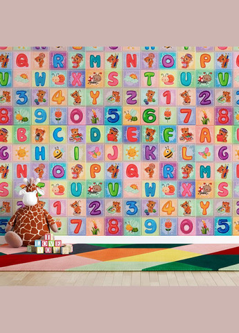 Набір панелей стінових 3D 700х1400х4мм Абетка (2шт) SW-00002352 Sticker Wall (327088572)