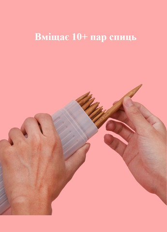 Прозрачный мини-органайзер для вязальных спиц длиной до 41,5 см и шириной 6 см зеленый No Brand (346122739)