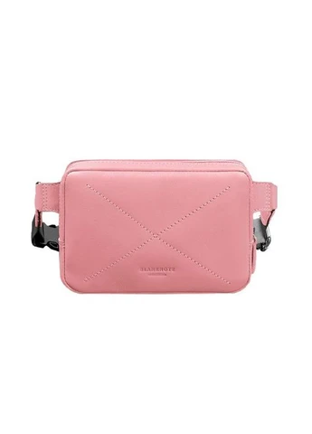 Кожаная женская поясная сумка Dropbag Mini розовая BlankNote (398250857)
