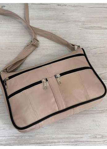 Женская сумочка серо-бежевая натуральная кожа 102015 No Brand (355245017)