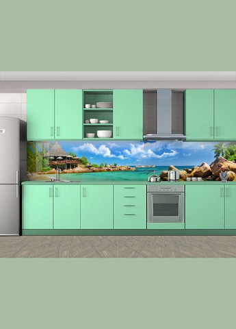 Стеновая панель для кухни с фотопечатью, Море 60x300см. (с защитной ламинацией) (s_mp109_Z) Декоинт (278289870)