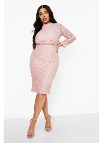 Рожева кежуал сукня Boohoo однотонна