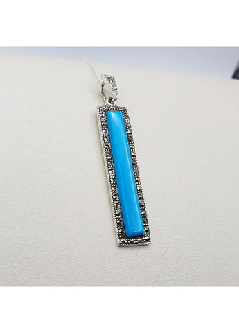 Кулон срібний з бірюзою та марказитом 5,02 г No Brand (369736976)