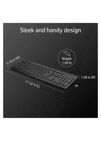 Клавиатура 230 Wireless UA Black (3L1E7AA) HP (315362977)