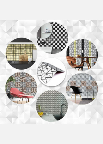 Самоклеюча алюмінієва плитка срібло зі стразами 300х300х3мм SW-00001325 (D) No Brand (328579132)