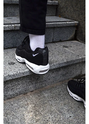 Білі літні кросівки nike air max 95 black white найк аір макс 95 No Brand