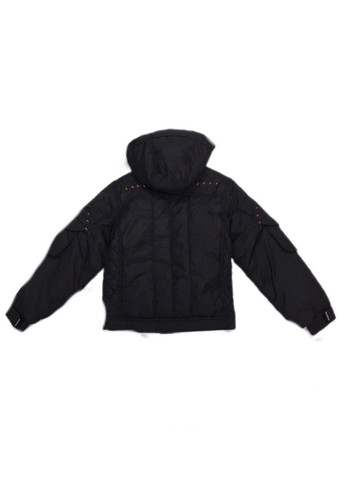 Чорна демісезонна куртка демісезон для хлопчика в чорному кольорі Skorpian