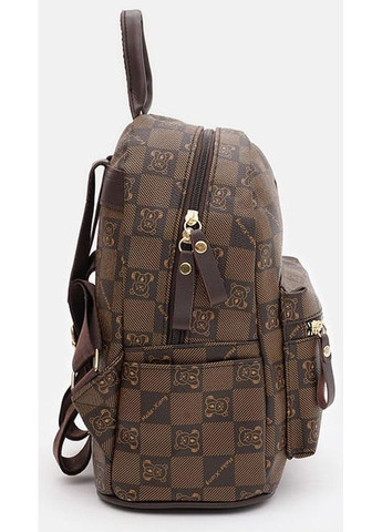 Рюкзак женский из экокожи 9 л городской маленький Коричневый 39374 Monsen (355884793)