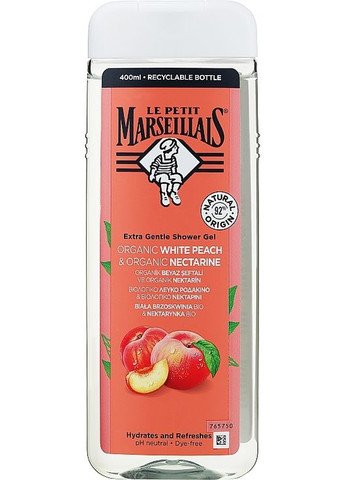 Гель для душа "Белый персик и нектарин", био ® 650ml (132901-18370) Le Petit Marseillais (368604092)