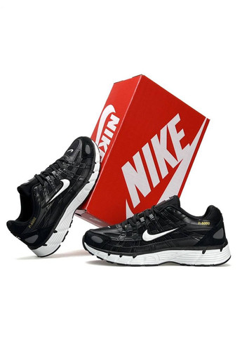 Черные демисезонные кроссовки мужские nike No Brand P-6000 S Reflective Black White