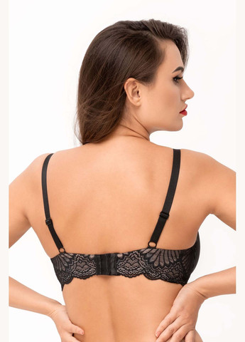Чёрный бюстгальтер спейсер anna Kalyna с косточками полиэстер