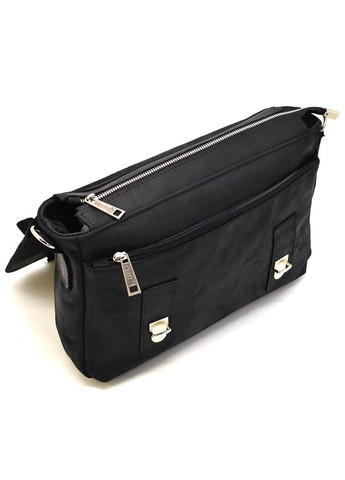 Сумка портфель через плече для чоловіків із натуральної шкіри для документів А4 з відділенням для ноутбука Чорний 40562 TARWA (361401009)