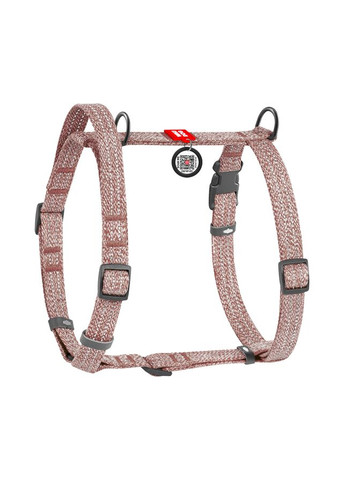 Шлея для собак з ручкою з відновленої бавовни Re-cotton з QR паспортом, світловідбиваюча, L, коричневий WAUDOG (332767354)