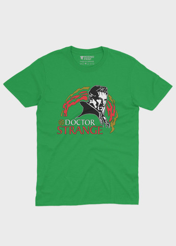 Зеленая демисезонная футболка для мальчика с принтом супергероя - доктор стрэндж (ts001-1-keg-006-020-002-b) Modno
