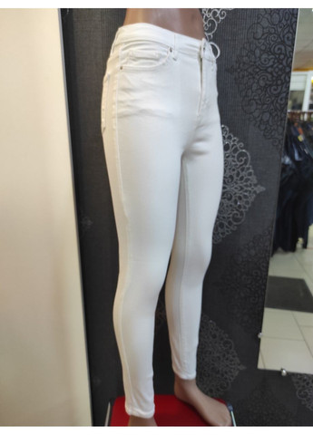 Джинси жіночі стрейч висока посадка американки 27 білі No Brand - (363053851)
