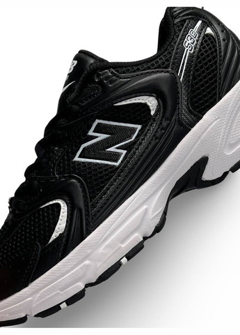 Чорні Осінні кросівки чоловічі black base white premium, вьетнам New Balance 530