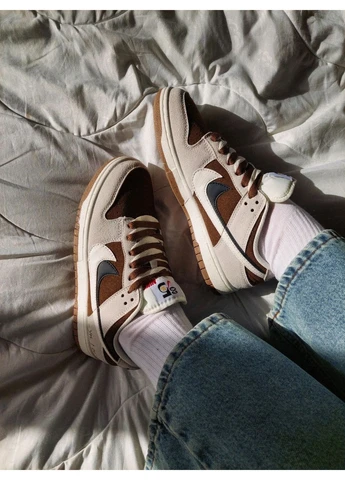 Черные летние кроссовки nike sb dunk low beige black найк сб данк No Brand