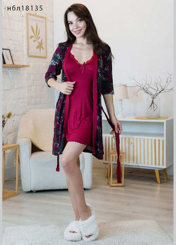 Прозрачный комплект ночной рубашки с халактиком из вискозы. Nebula