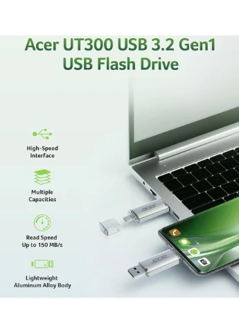 USB Flash UT300 256GB Dual Drive USB-C & USB-A, Retail Acer (386032433)