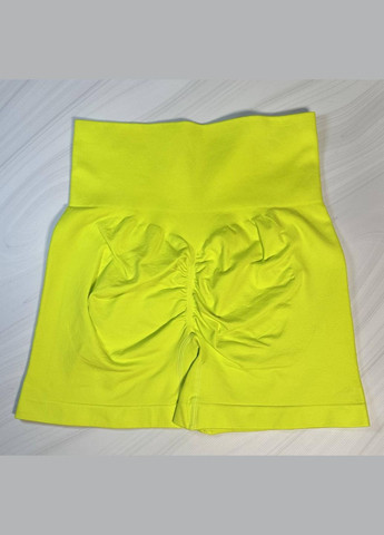 Однотонные бесшовные спортивные шорты с эффектом пуш-ап No Brand (325876042)