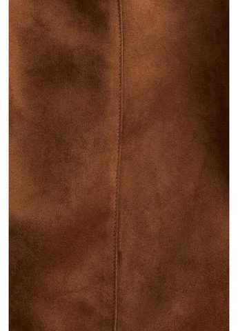 Коричневая короткая женская коричневая юбка с высокой талией, размер на бирке 40 H&M