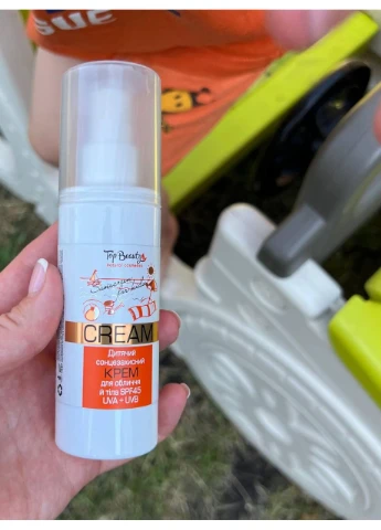 Top Beauty Дитячий сонцезахисний крем SPF 45 натуральний склад, 120 мл — Крем, Україна (329999286)