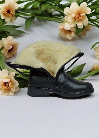 Зимние зимние сапоги утепленные ботинки для девочки 1188 черные Bessky