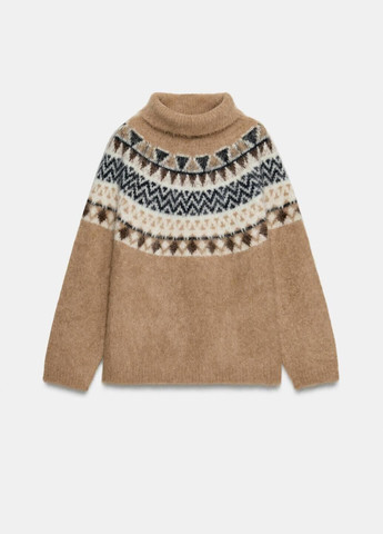 Комбинированный демисезонный свитер Zara