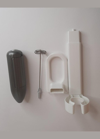 Капучинатор с подставкой на батарейках 2АА серый No Brand (313588035)