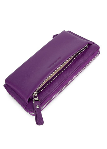 Гаманець-клатч жіночий шкіряний LC14238-GD146 з ручкою фіолетовий De Esse (325976904)