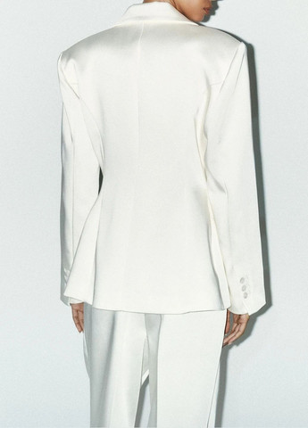 Молочный женский жакет Zara однотонный - всесезон