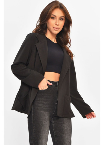 Кардиган жіночий однотонний чорного кольору Let's Shop (366063184)
