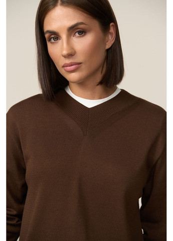 Коричневый демисезонный полувер пуловер Triko Bakh
